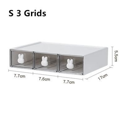 Galda organizatora atvilktne ar uzlīmi jaukas plastmasas caurspīdīgas organizēšanas kastes Kancelejas preču uzglabāšanas kastes konteiners mājas skolai