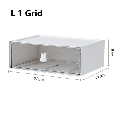 Galda organizatora atvilktne ar uzlīmi jaukas plastmasas caurspīdīgas organizēšanas kastes Kancelejas preču uzglabāšanas kastes konteiners mājas skolai