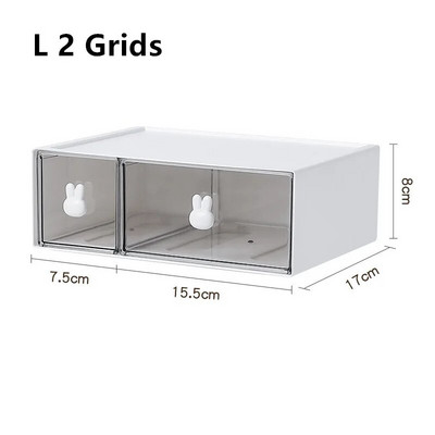 Galda organizatora atvilktne ar uzlīmi jaukas plastmasas caurspīdīgas organizēšanas kastes Kancelejas preču uzglabāšanas kastes konteiners mājas skolai