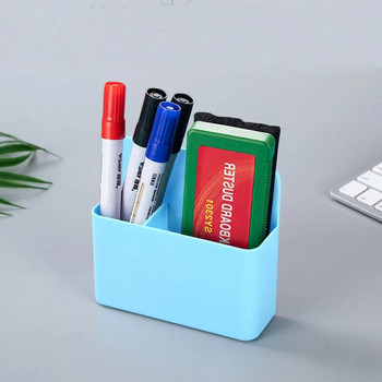 Candy Color Магнитна кутия за съхранение Пластмасова бяла дъска Поставка за химикалка Хладилен контейнер Органайзер за домашен офис Училищни предмети