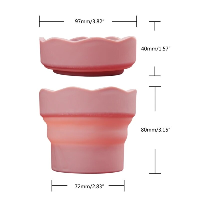 Sulankstomas vandens puodo dažymo šepetėlis plovimo kibiras Mini akvarelės teptuko kibiras Drop Pristatymas