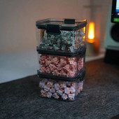 1PC Keyboard Switches Container Storage Box PC Polycarbonate Switches Box for Mechanical Keyboard 460/700ml Desk Storage Boxes