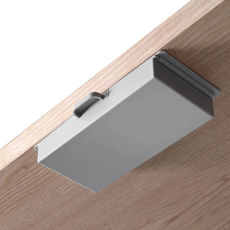 2022 Simple Under Desk Drawer Organizer Κρυφό κουτί αποθήκευσης επιφάνειας εργασίας για αυτοκόλλητο σταθερό δοχείο θήκης στυλό γραφείου