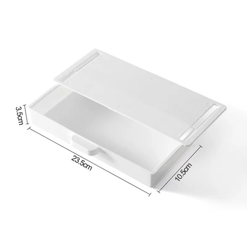 2022 Simple Under Desk Drawer Organizer Κρυφό κουτί αποθήκευσης επιφάνειας εργασίας για αυτοκόλλητο σταθερό δοχείο θήκης στυλό γραφείου