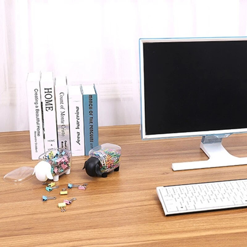 Clear Sheep Qtip Dispenser Desk Organizer για καλλυντικά μαξιλαράκια Βαμβακερές μπατονέτες Κλιπς Pushpins Hair Ties Οδοντικά νήματα