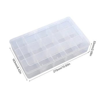 15 θήκες Clear Crafts Organizer Διαφανές κουτί αποθήκευσης για είδη τέχνης Washi Tape και αυτοκόλλητα χαρτικά