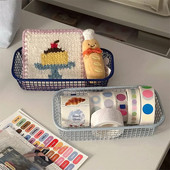 Νέο Μεταλλικό Καλάθι Αποθήκευσης Χρώμα Πολυλειτουργικό Επιτραπέζιο Διάφορα Οργάνωση Φωτοκάρτες Χαρτικά Μακιγιάζ Βάση Ταξινόμησης Γραφείο