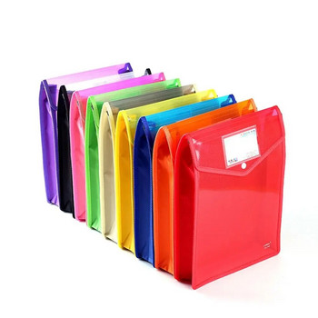Φάκελοι αρχείων Α4 Τσάντα εγγράφων Διαφανές χρώμα Πλαστική τσάντα εγγράφων γραφείου Πλαστική αγκράφα Τσάντα εγγράφων Τσάντα μεγάλης χωρητικότητας