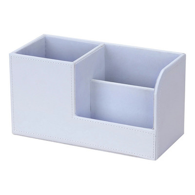 Augstas kvalitātes PU ādas rakstāmgalda organizators zīmuļu pildspalvu turētājs Caddy uzglabāšanas kaste ar 3 nodalījumiem mājas biroja skolas piederumiem