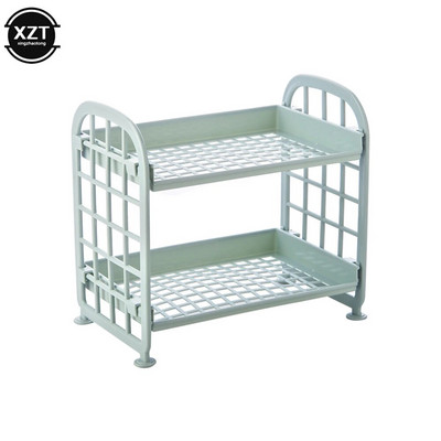 Lauaarvuti kahekihiline õõnesriiul plastikust kosmeetika Viimistlustarvikud Loominguline korraldaja 2 tasandi riiulihoidja hoiurest