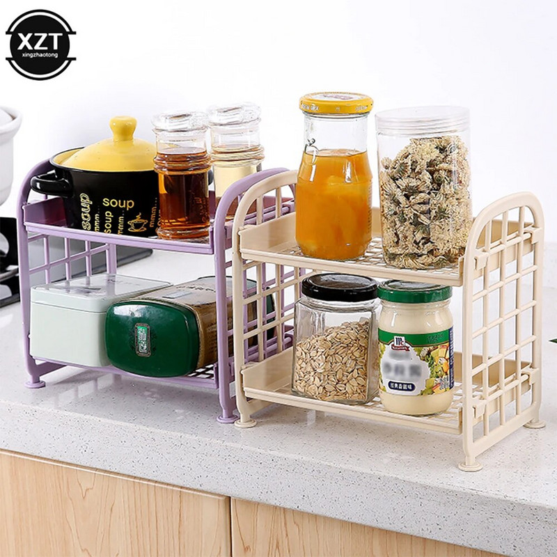 Lauaarvuti kahekihiline õõnesriiul plastikust kosmeetika Viimistlustarvikud Loominguline korraldaja 2 tasandi riiulihoidja hoiurest