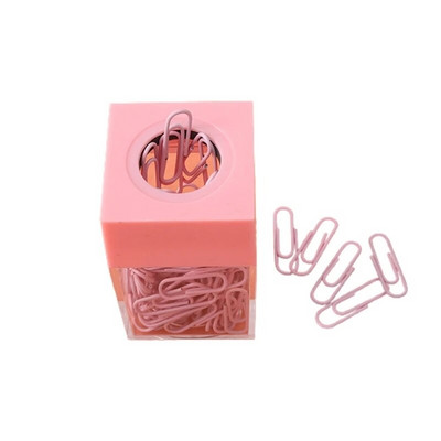 Šarene četvrtaste spajalice Kutija za pohranu Magnetski držač spajalica Dozator Stolni organizator za kućni školski ured Prijenosni