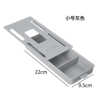 Paslėpto stalčiaus tvarkyklė be perforavimo po stalu Raštinės reikmenų dėžutė Įklijuoti Mažas stalčiaus dėklas po stalčiumi Rašomojo stalo laikiklis