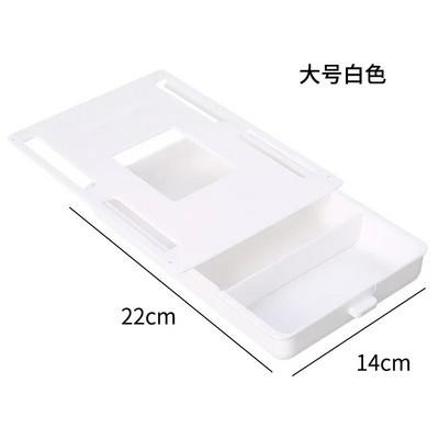 Paslėpto stalčiaus tvarkyklė be perforavimo po stalu Raštinės reikmenų dėžutė Įklijuoti Mažas stalčiaus dėklas po stalčiumi Rašomojo stalo laikiklis