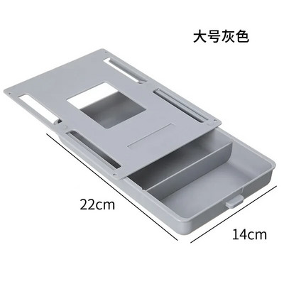 Paslėpto stalčiaus tvarkyklė be perforavimo po stalu Raštinės reikmenų dėžutė Įklijuoti Mažas stalčiaus dėklas po stalčiumi Rašomojo stalo laikiklis