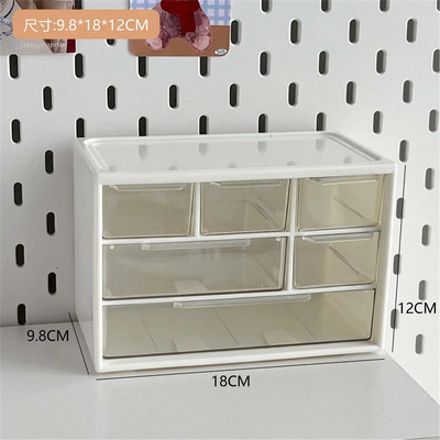 Liugongge rokas konts Lielas ietilpības kosmētikas kancelejas piederumu glabāšanas kaste ar krāsu lēcieniem