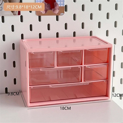 Liugongge rokas konts Lielas ietilpības kosmētikas kancelejas piederumu glabāšanas kaste ar krāsu lēcieniem