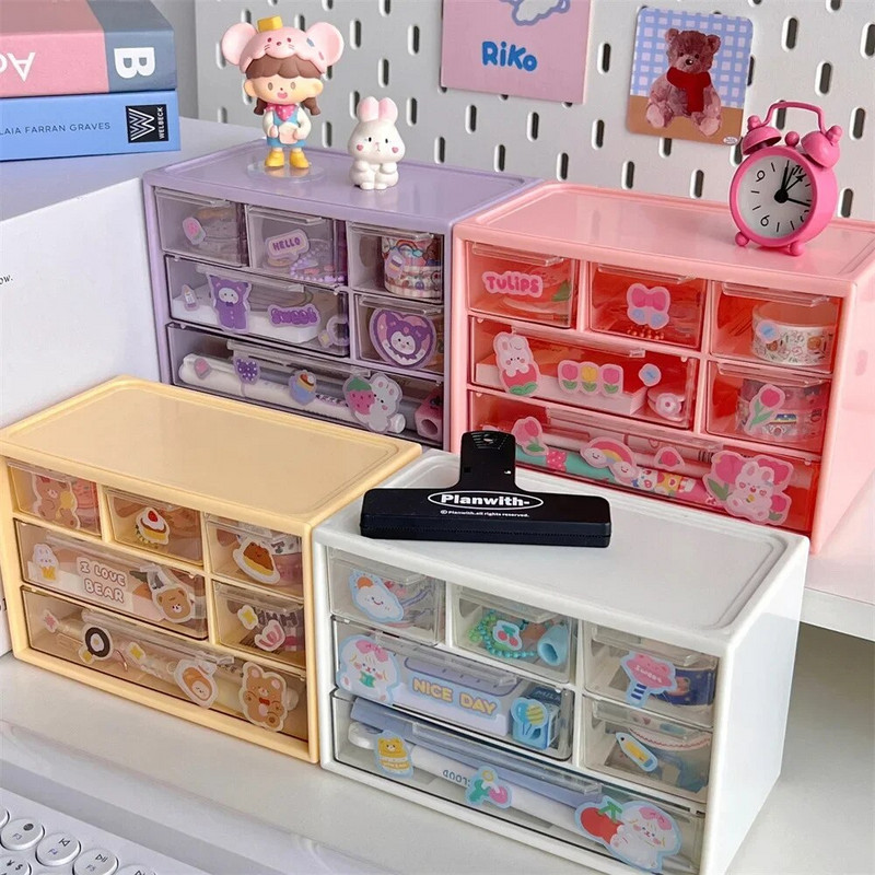 Liugongge rokas konts Lielas ietilpības kosmētikas kancelejas piederumu glabāšanas kaste ar krāsu lēcieniem