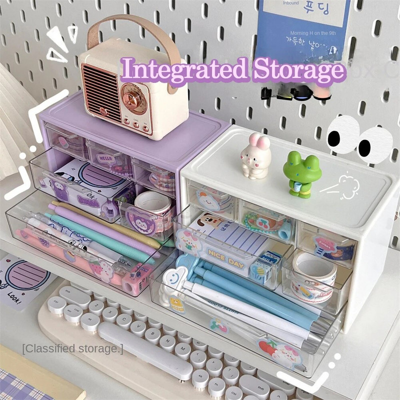 Liugongge rokas konts Lielas ietilpības kosmētikas kancelejas piederumu glabāšanas kaste ar krāsu lēcieniem