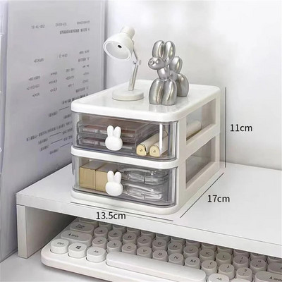 Rabbit Desktop Organizer Συρτάρι Κουτί αποθήκευσης Κοσμηματοθήκη Κλιπ μαλλιών Κλιπ κεφαλής Αξεσουάρ σχοινί Ράφι αποθήκευσης