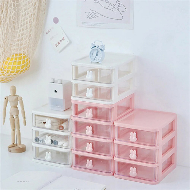 Rabbit Desktop Organizer Συρτάρι Κουτί αποθήκευσης Κοσμηματοθήκη Κλιπ μαλλιών Κλιπ κεφαλής Αξεσουάρ σχοινί Ράφι αποθήκευσης