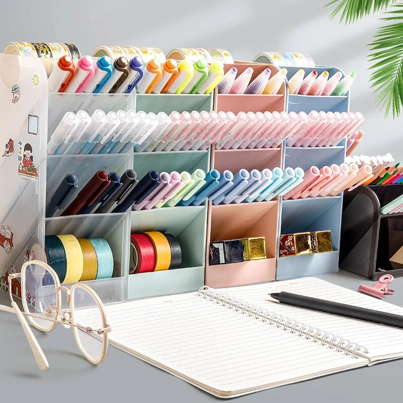 Laua hoiustamispliiatsihoidja pliiatsihoidja sisestus, tüüp 5 lahtrit värvitabel Korralik mahuti ümbris korraldaja A7466