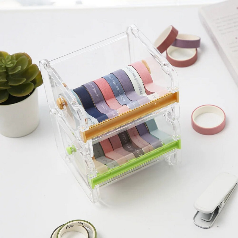 Mr. Paper Multipurpose Tape Cutter Όμορφη διαφανής ταινία Organizer Desktop Organizer Εύχρηστα είδη γραφικής ύλης Αξεσουάρ γραφείου