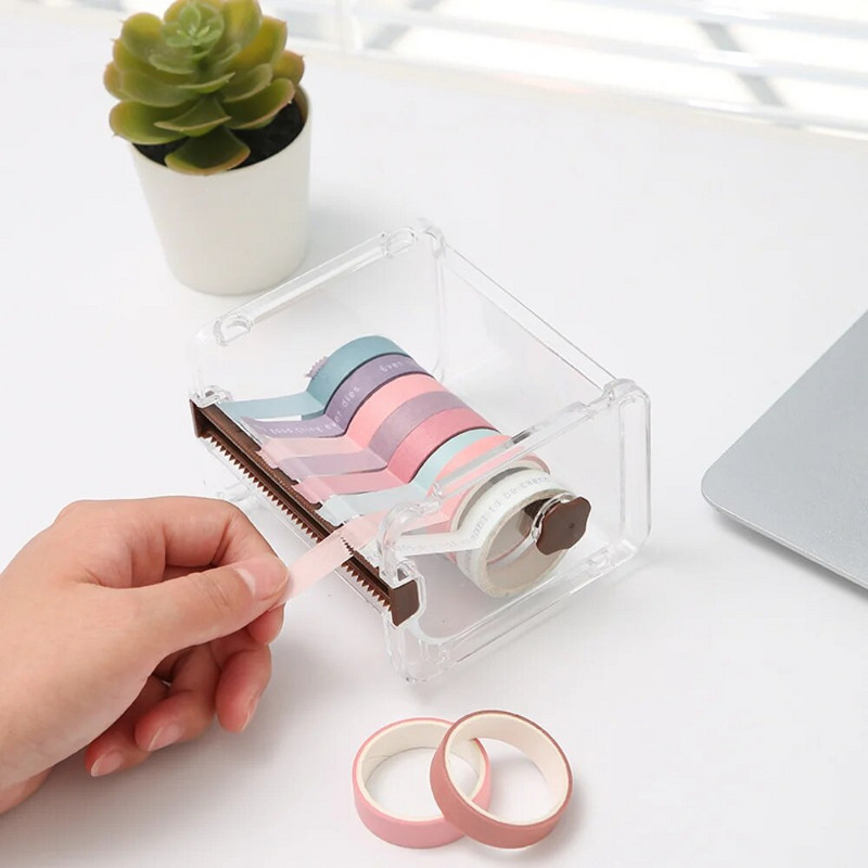 Mr. Paper Multipurpose Tape Cutter Όμορφη διαφανής ταινία Organizer Desktop Organizer Εύχρηστα είδη γραφικής ύλης Αξεσουάρ γραφείου