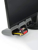 Ekrāna pildspalvu zīmuļu turētājs Ielīmējiet ekrāna pildspalvu turētājus Pildspalvu konteinera organizators rakstāmgalda zīmuļu organizētājs rakstāmgaldam zem datora