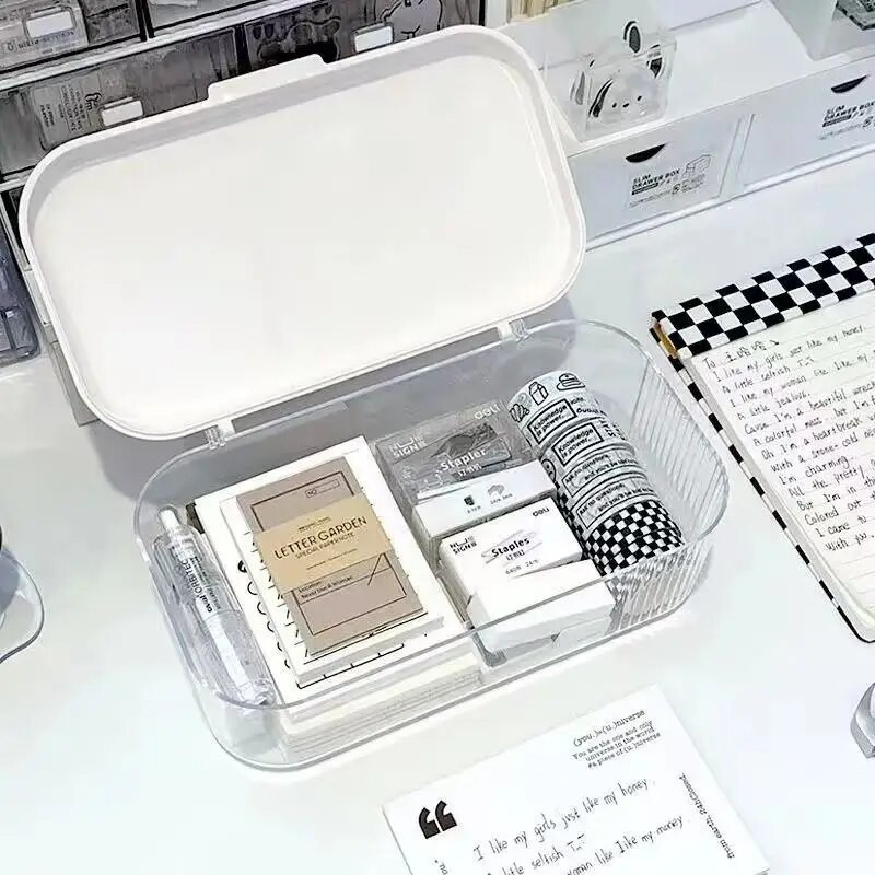 Ins Διάφανη θήκη τηλεφώνου Organizer Κουτί αποθήκευσης με κάλυμμα Οικιακή επιφάνεια εργασίας Ακρυλικό Sundries Θήκη θήκης καλαθιού τηλεφώνου
