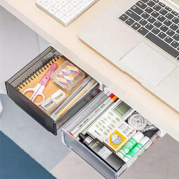 Πολυλειτουργικός τύπος συρταριού Desktop Under Desk Storage Box Κρυφό Office Organizer Drawer Boxs Desk Stationery Box Storage Tools