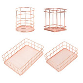 Pildspalvu turētājs Dzelzs glabāšanas grozs Rožu zelta glabāšanas grozs Rotaslietas Dažādi Augļu glabāšanas grozs Japāņu metāla glabāšanas galds