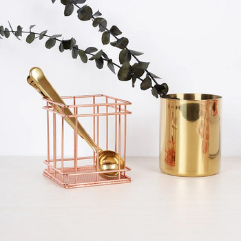 Държач за писалка Желязна кошница за съхранение Кошница за съхранение на розово злато Бижута Различни предмети Кошница за съхранение на плодове Японско метално бюро за съхранение