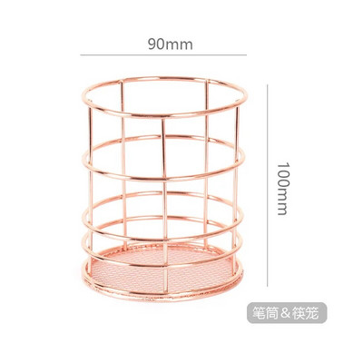 Pildspalvu turētājs Dzelzs glabāšanas grozs Rožu zelta glabāšanas grozs Rotaslietas Dažādi Augļu glabāšanas grozs Japāņu metāla glabāšanas galds