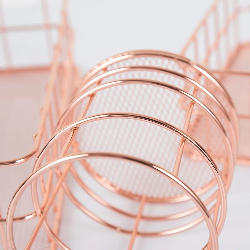 Pildspalvu turētājs Dzelzs glabāšanas grozs Rožu zelta glabāšanas grozs Rotaslietas Dažādi Augļu glabāšanas grozs Japāņu metāla glabāšanas galds