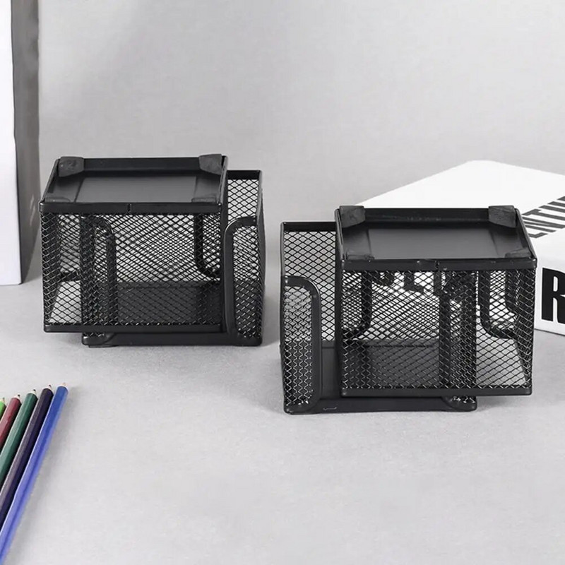 Užrašų bloknoto laikiklis Metalinis darbalaukio užrašų bloknotas Lipnus užrašų tinklelis didelės talpos lengvas užrašų bloknoto konteineris namų reikmenys