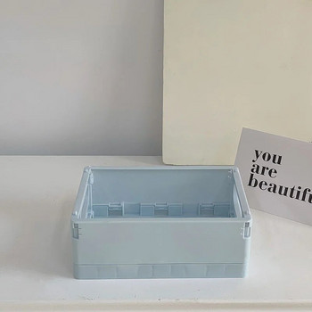 Επιτραπέζιο Storage Organizer Καλάθια Θήκη γραφικής ύλης Κορίτσι Στοιβαζόμενο κουτί αποθήκευσης με λαβή Αξεσουάρ γραφείου γραφείου για το σπίτι