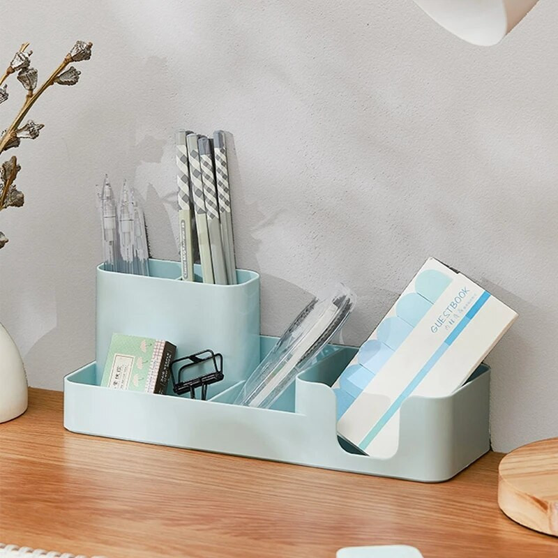 Uudsed suure mahutavusega lauatarvikud pliiatsihoidja 5 vööga pliiatsihoidik Lauaarvuti organiseerija Koolikontori kirjatarbed