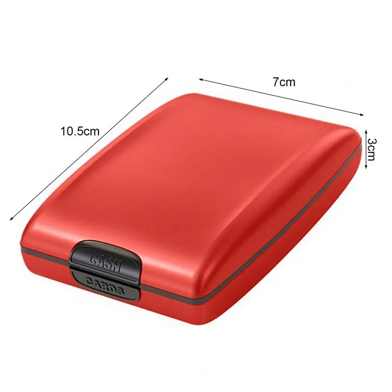 Kartes korpuss Putekļu necaurlaidīgs ūdensnecaurlaidīgs mini lielas ietilpības pretaizdzīšanas alumīnija sakausējuma kabatas kredītkaršu turētājs āra lietošanai