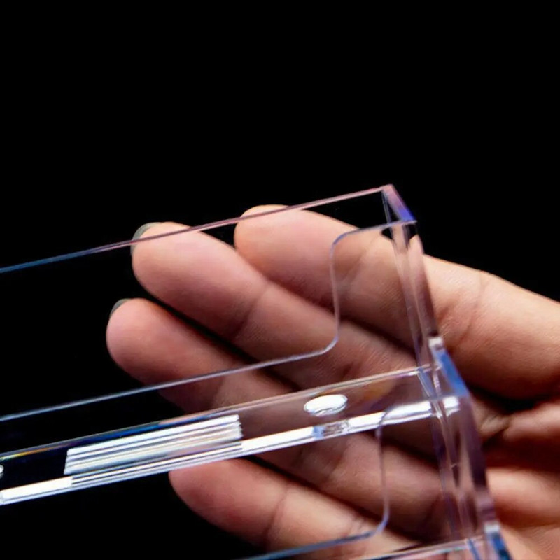 Läbipaistev lauariiul karp hoiustamisalus akrüülplastist läbipaistev lauaarvuti visiitkaardihoidja asukohakaardi korraldaja