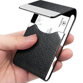 Visiitkaardihoidja PU-nahast visiitkaardiümbris nimekaardi ümbris Rahakott õhuke metallist taskukaardihoidja Kingitused meestele naistele kontor