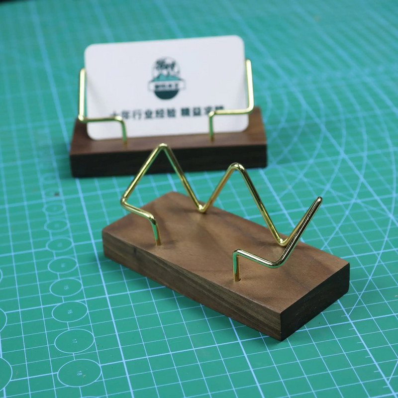 Visiitkaardihoidja Korraldaja Kontori laud vitriinalus Memolett Aksessuaarid Lauariiul Kodu Puidust kaardihoidja Panipaik