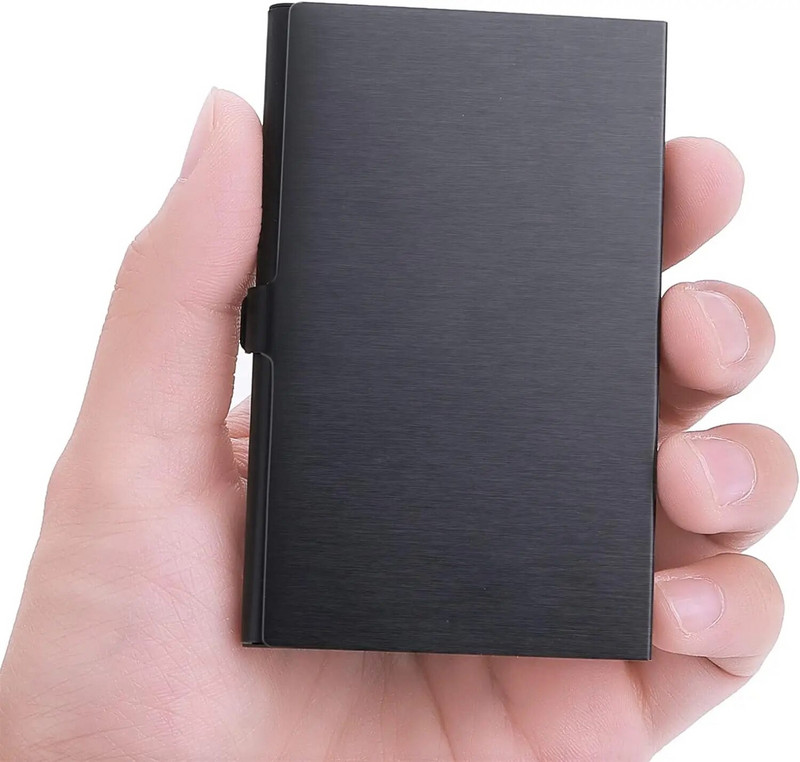 Vizītkaršu turētājs Kredītkaršu futrālis Viegls alumīnija kabatas karšu maciņš Maks Metāla plāns vārda karšu turētājs sievietēm Vīriešiem ceļojumā