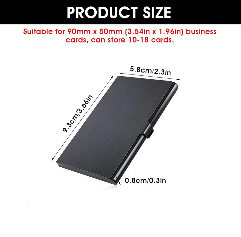 Vizītkaršu turētājs Kredītkaršu futrālis Viegls alumīnija kabatas karšu maciņš Maks Metāla plāns vārda karšu turētājs sievietēm Vīriešiem ceļojumā