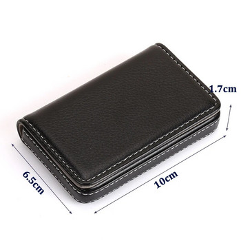 Δερμάτινη θήκη επαγγελματικής κάρτας PU με μαγνητική πόρπη Λεπτή θήκη ονομαστικής τσέπης Φορητή θήκη πιστωτικής κάρτας μεγάλης χωρητικότητας