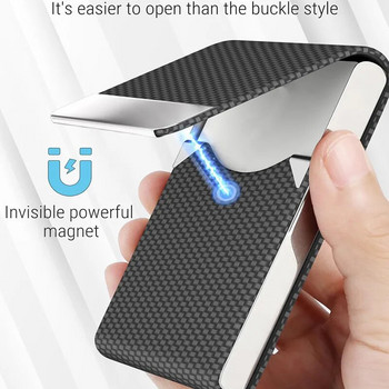 Δερμάτινη θήκη επαγγελματικής κάρτας PU Fashion Magnetic κούμπωμα Πιστωτική κάρτα Είδη γραφείου δώρο RFID μπλοκαρισμένη θήκη επαγγελματικής κάρτας