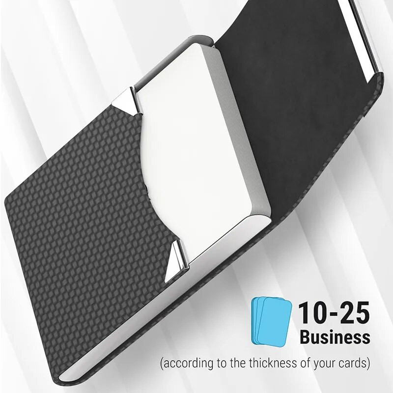 PU ādas vizītkaršu turētājs Modes magnētiska aizdare kredītkartes kastes biroja piederumi dāvanu RFID bloķējošs vizītkartes futrālis