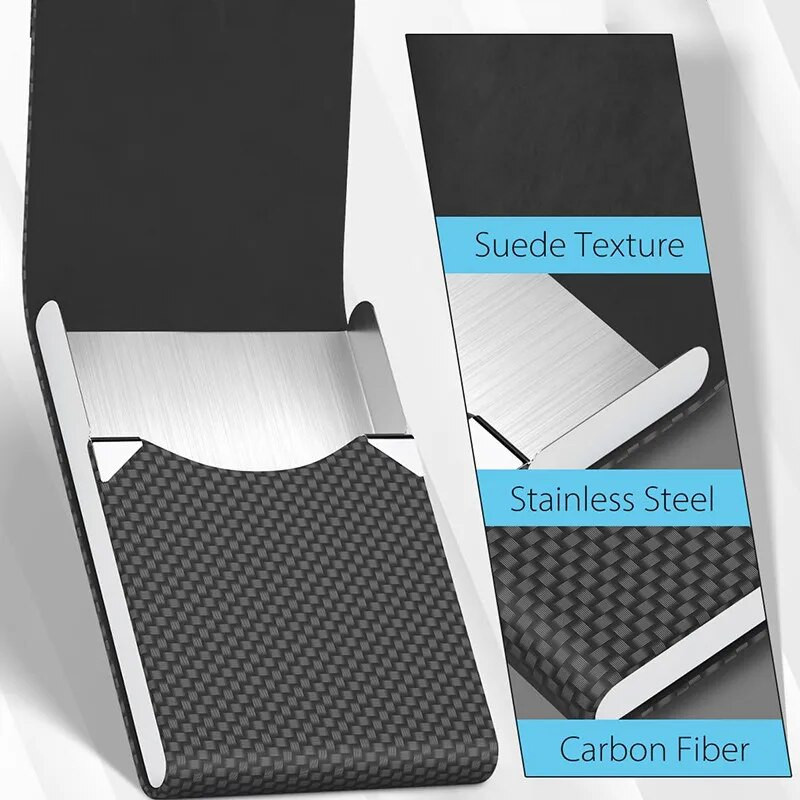 PU ādas vizītkaršu turētājs Modes magnētiska aizdare kredītkartes kastes biroja piederumi dāvanu RFID bloķējošs vizītkartes futrālis