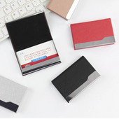 Vizītkartes futrālis Kartes turētājs Kredītkartes ID maciņš Vārda kartes kastīte PU ādas nerūsējošais tērauds ar magnētisku sprādzes kabatu
