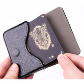 Jaunums augstas kvalitātes PU ādas + nerūsējošā tērauda vīriešu kredītkaršu turētāji sievietēm metāla bankas karšu kastes vizītkaršu turētāji